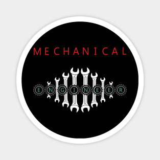 mechanical engineer text & logo Magnet